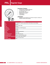 Thumbnail of document Data Sheet - PRL Regulator Gauge